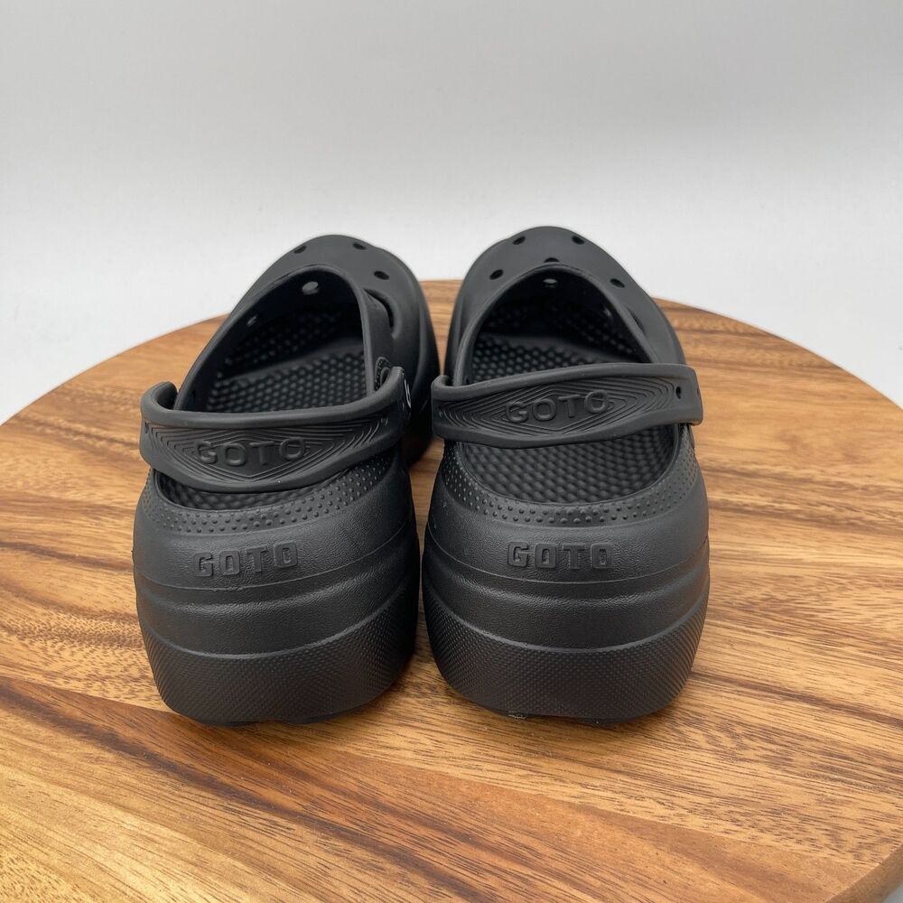 GOTO Mary Jane Sandals Womens Size 8 / 39 Black Casual Comfort Clogs - Picture 4 of 9